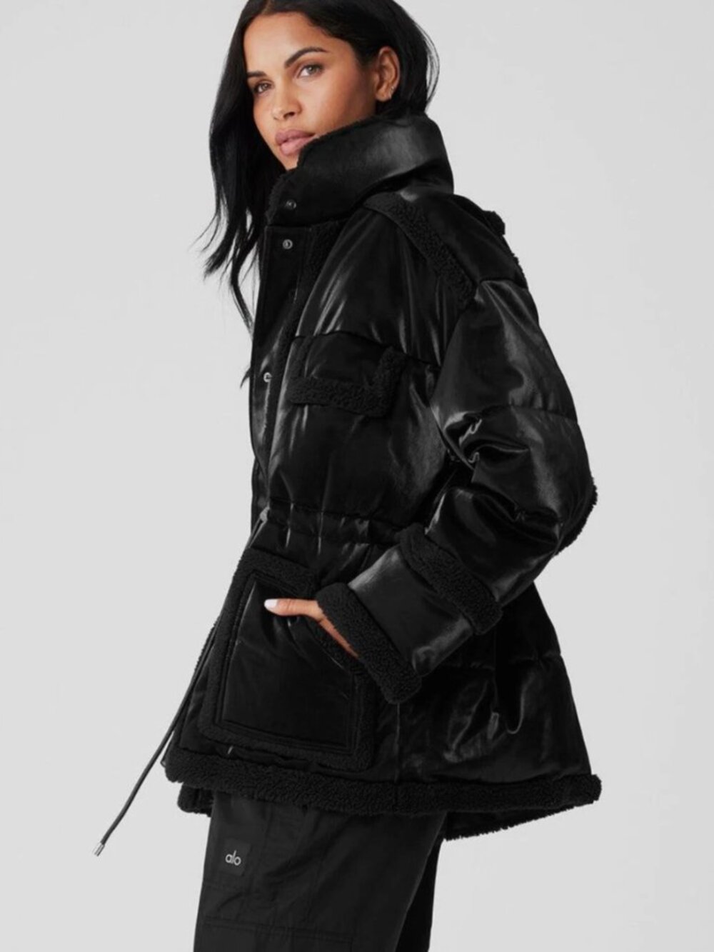 ALO Yoga Ice Breaker Puffer Jacket - Black - Size M